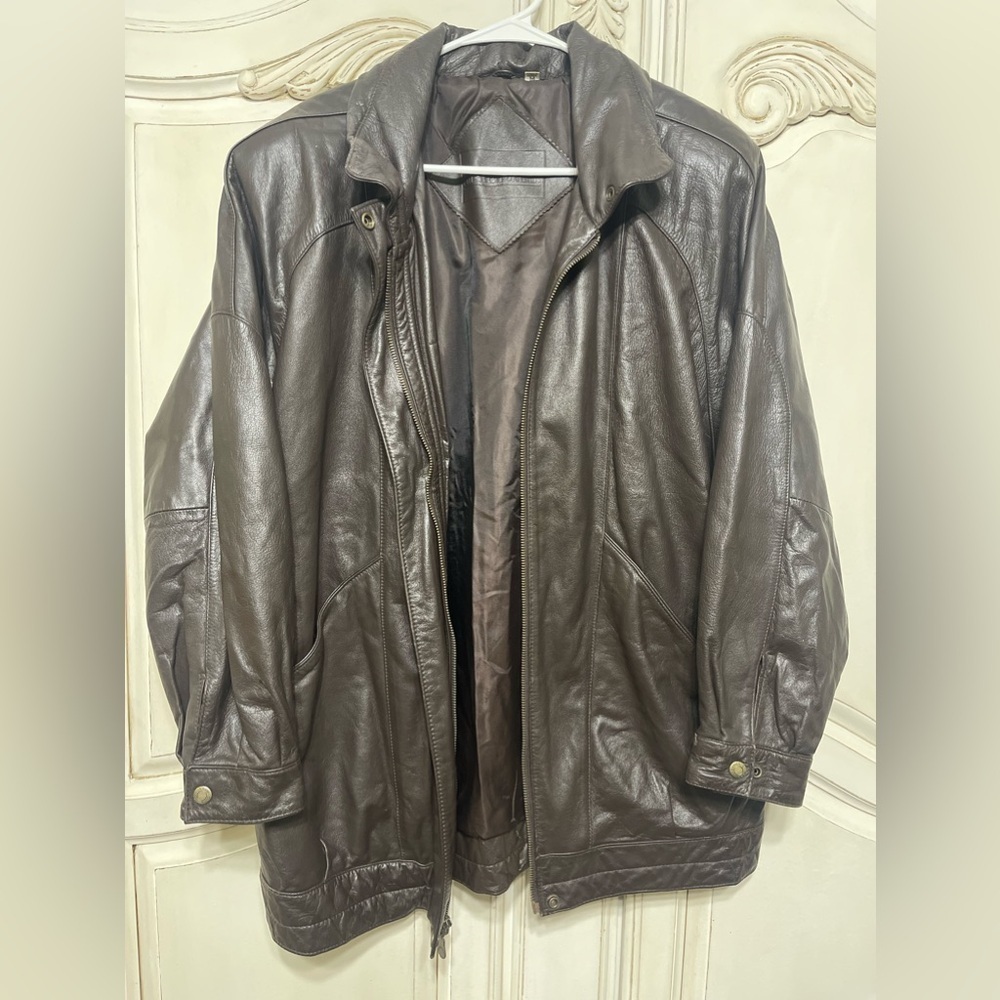 Mens Preston and York leather jacket